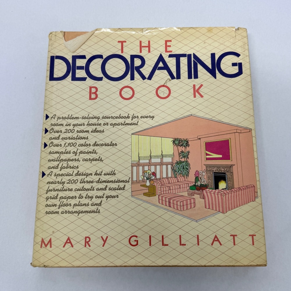 The Decorating Book Mary Gilliatt 1981 Vintage Hardcover Interior Design 80s